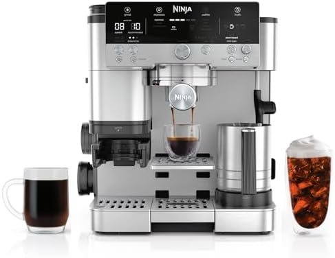 Ninja Luxe Café Premier 3-in-1 Espresso Machine, Drip Coffee, & Cold Brew | Built-in Grinder, Hands-Free Milk Frother, and Assisted Tamper for Cappuccinos & Lattes, Stainless Steel, ES601